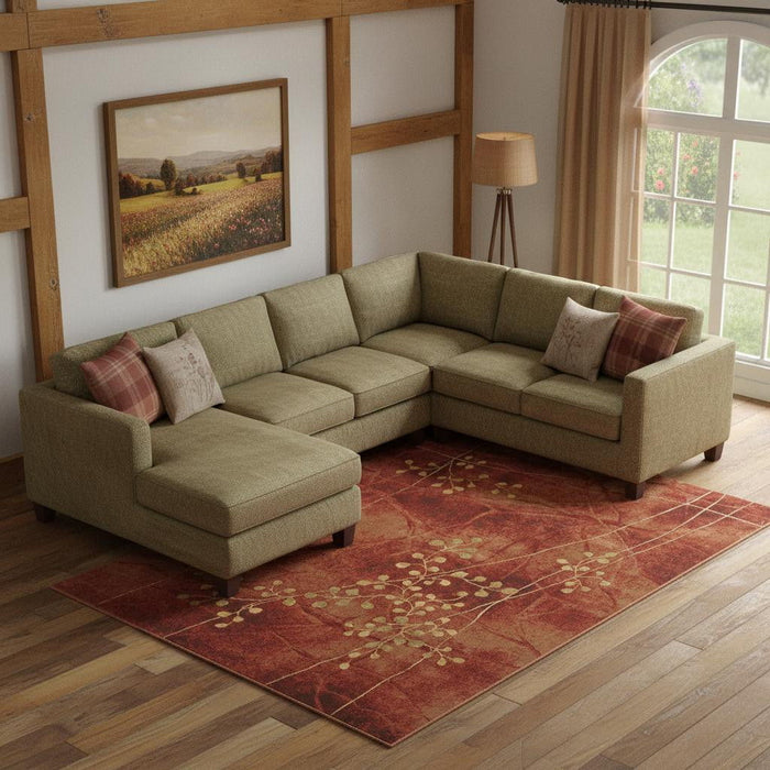 10' X 13' Floral Non Skid Area Rug (555926) - Red / Green