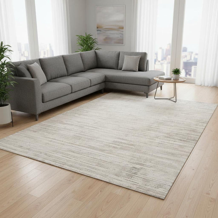 9' X 12' Abstract Area Rug (619353) - Cream / Beige