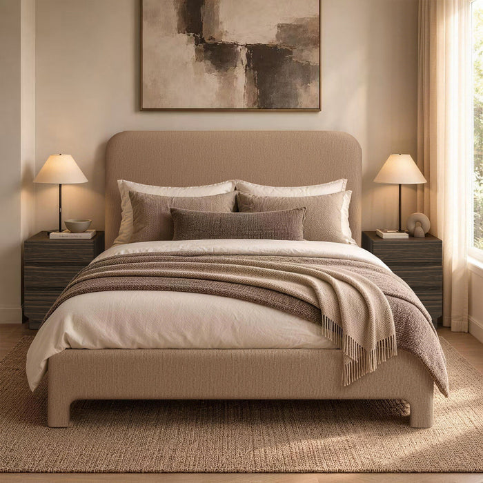 Layton - Rounded Corner Upholstered Bed