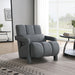 Giga modern upholstered accent arm chair with comfortable fabric and a pillow, ideal for living room decor.