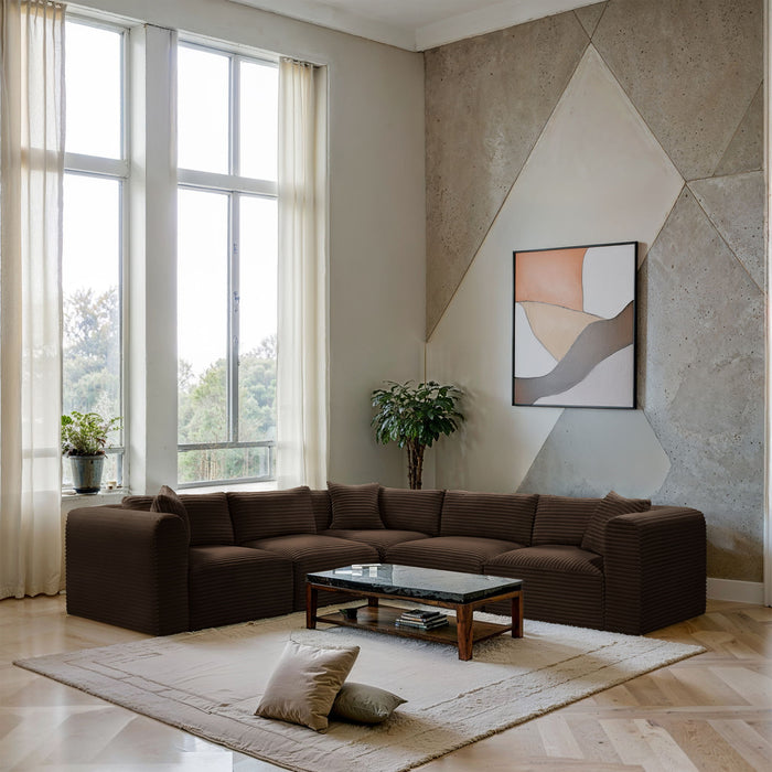 Shaggy - 5 Piece Modular Corner Sectional