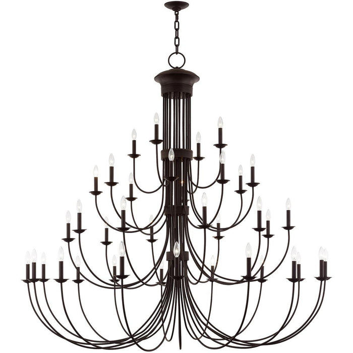 70" Multi Light Dimmable Chandelier With Shades - Bronze