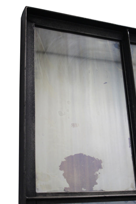 72" Metal Framed Full Length Antiqued Glass Hanging Mirror - Black