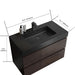Giga Alice wall-mounted bathroom vanity with integrated sink, large storage cabinet, modern design, and one-piece basin.