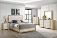 CoasterEveryday Hyland 2-drawer nightstand in natural wood finish, bedside table with sleek drawers and modern furniture design.