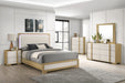 CoasterEveryday Hyland 2-drawer nightstand in natural wood finish, bedroom furniture with sleek modern design and metal drawer handles.