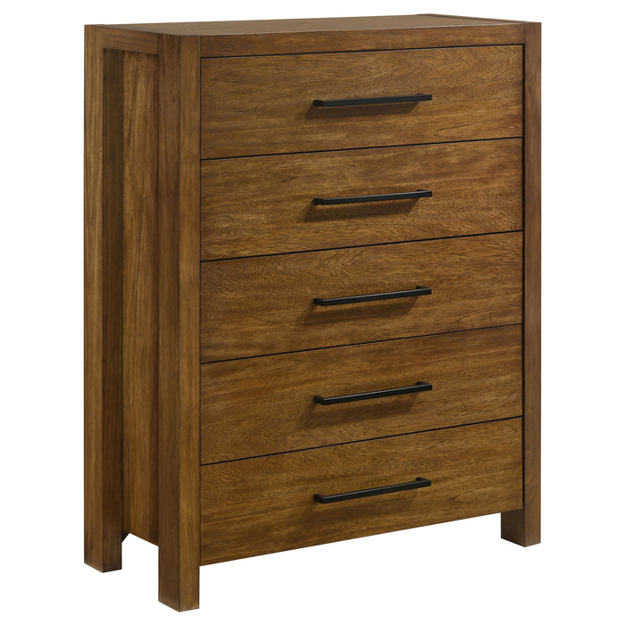 Adderley 5-piece Queen Bedroom Set Warm Brown