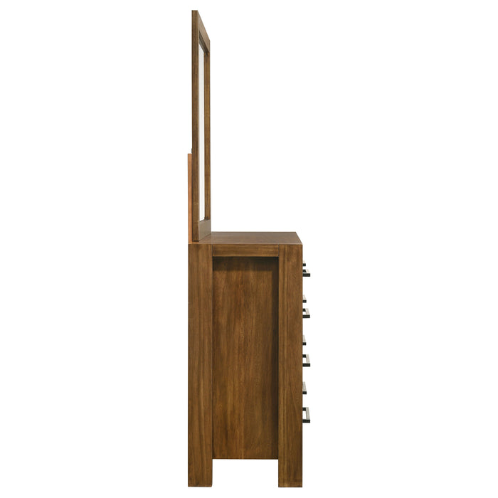 Adderley 8-drawer Bedroom Dresser and Mirror Warm Brown