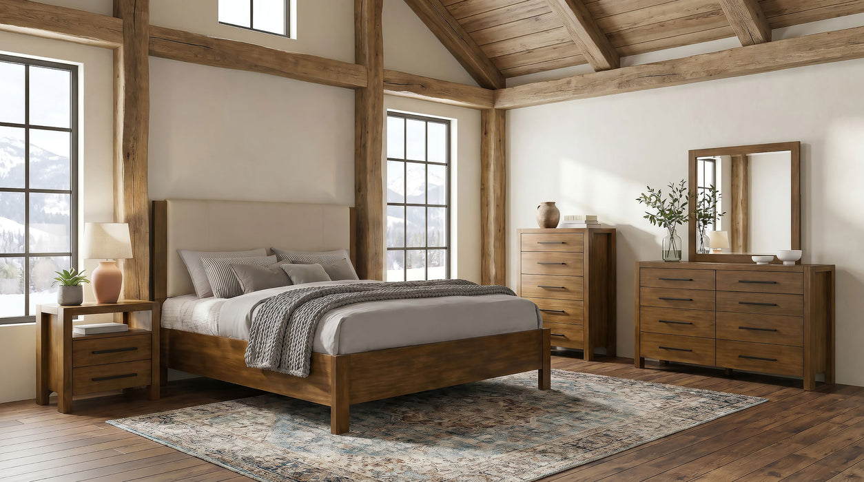 Adderley 8-drawer Bedroom Dresser and Mirror Warm Brown