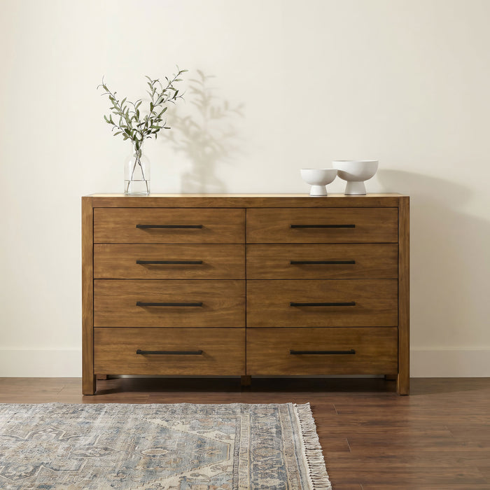 Adderley 8-drawer Bedroom Dresser Cabinet Warm Brown