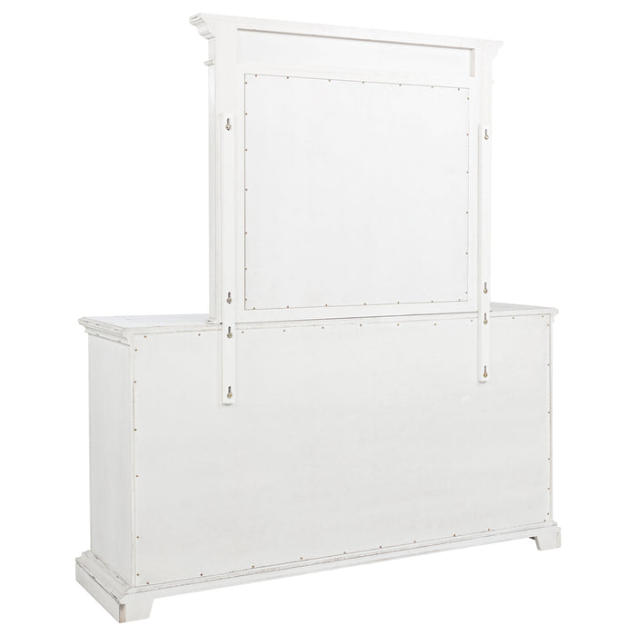 McKinney 6-drawer Bedroom Dresser with Mirror Vintage White