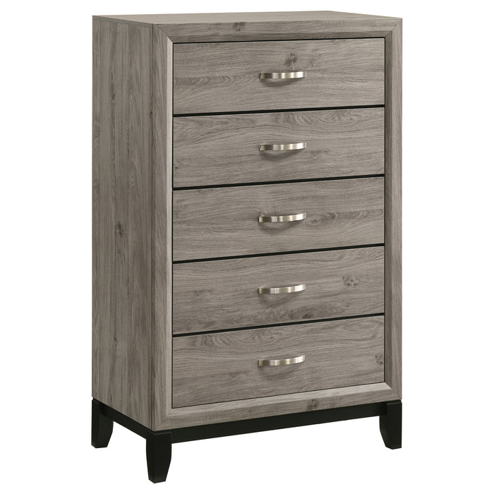 Valen Five-piece Full Bedroom Set Light Taupe