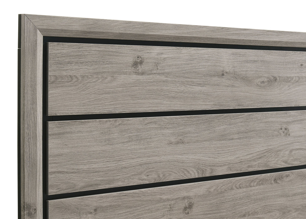 Valen Wood California King Panel Bed Light Taupe