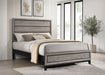 Valen Wood Queen Panel Bed in light taupe by CoasterEveryday