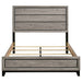 CoasterEveryday Valen wood queen panel bed in light taupe finish with paneled headboard and footboard