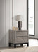 Valen 2-drawer nightstand bedside table by CoasterEveryday in light taupe finish