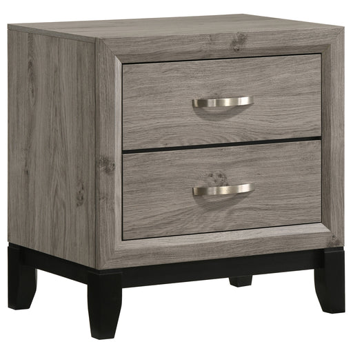 Valen 2-drawer nightstand bedside table in light taupe by CoasterEveryday