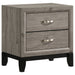 Valen 2-drawer nightstand bedside table in light taupe by CoasterEveryday