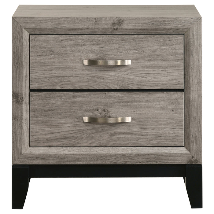 Valen 2-drawer Nightstand Bedside Table Light Taupe