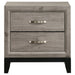 Valen 2-drawer nightstand bedside table in light taupe by CoasterEveryday