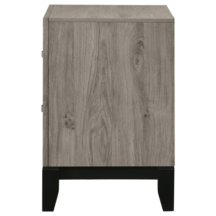 Valen 2-drawer Nightstand Bedside Table Light Taupe