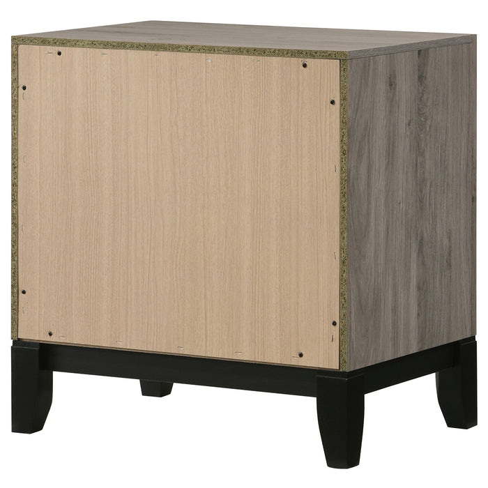 Valen 2-drawer Nightstand Bedside Table Light Taupe
