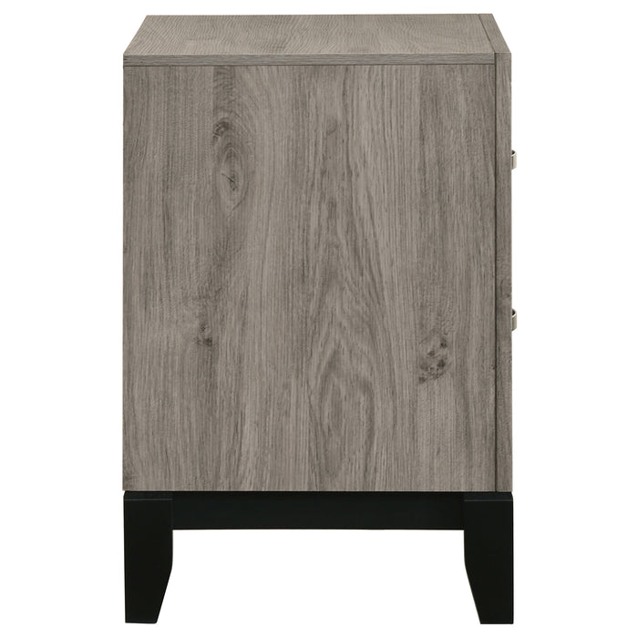 Valen 2-drawer Nightstand Bedside Table Light Taupe