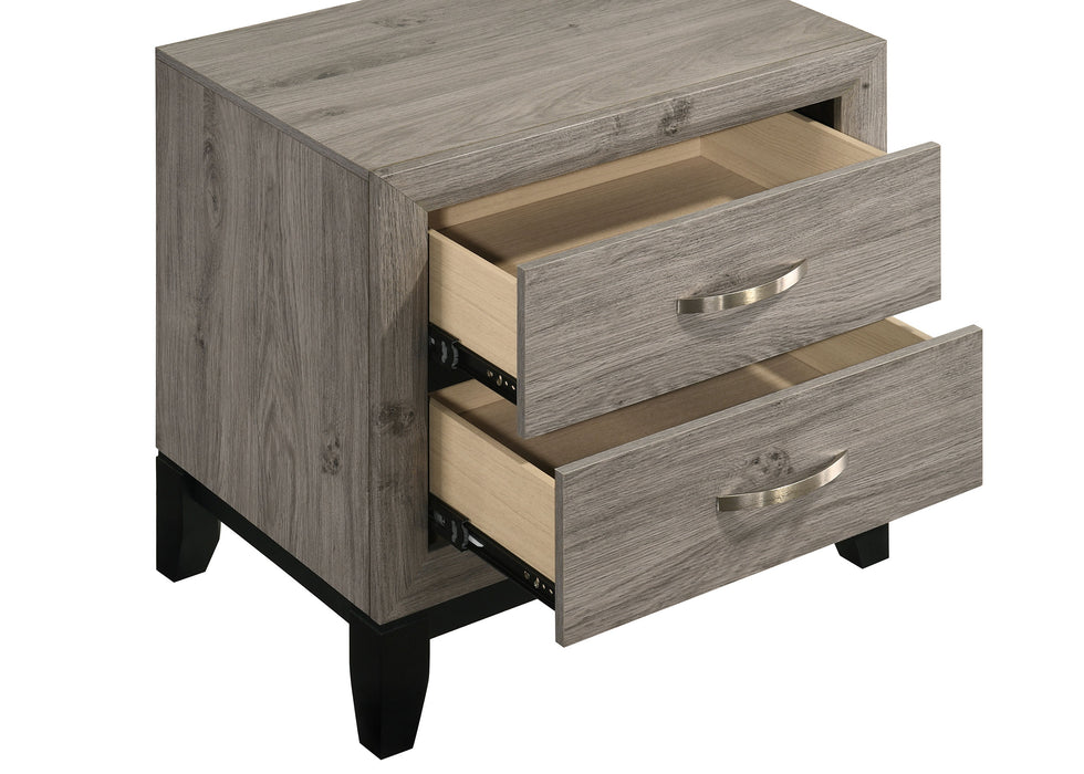 Valen 2-drawer Nightstand Bedside Table Light Taupe