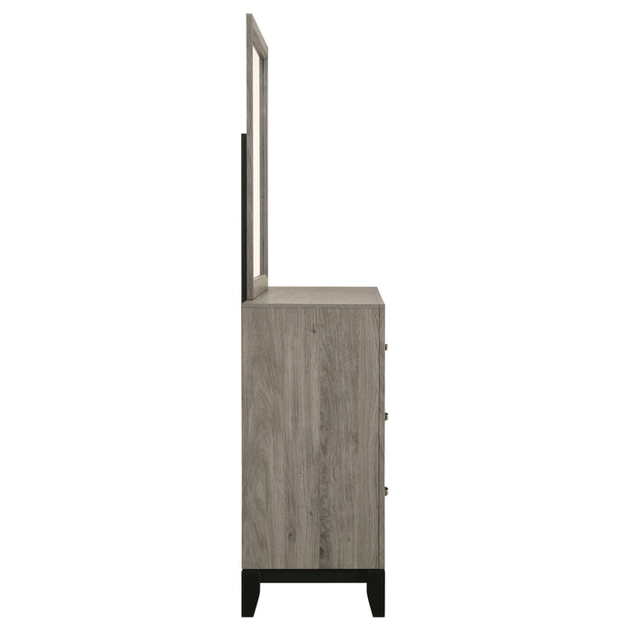 Valen 6-drawer Bedroom Dresser and Mirror Light Taupe