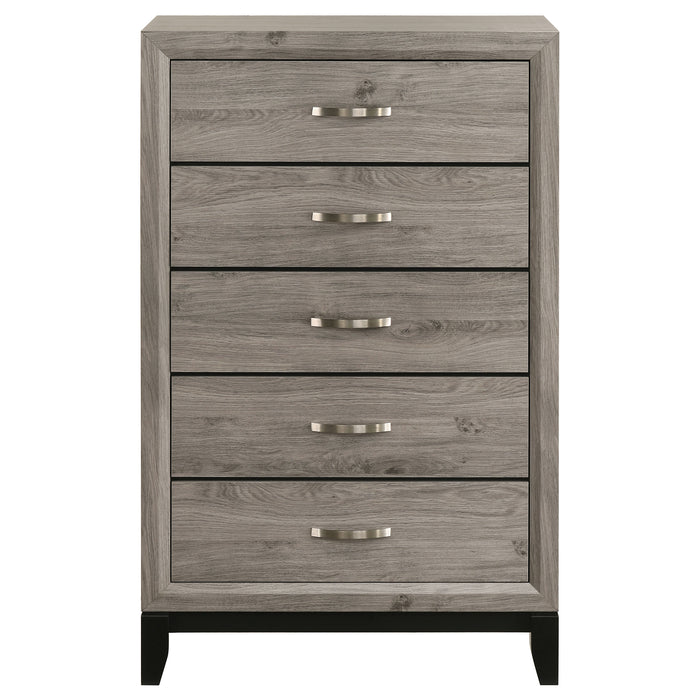 Valen 5-drawer Bedroom Chest of Drawers Light Taupe