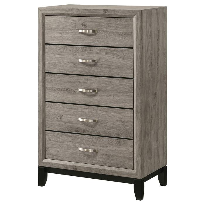 Valen 5-drawer Bedroom Chest of Drawers Light Taupe