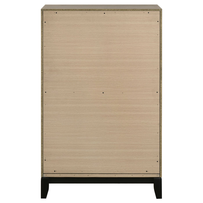 Valen 5-drawer Bedroom Chest of Drawers Light Taupe