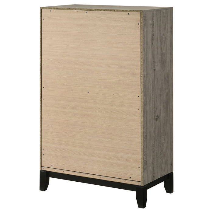 Valen 5-drawer Bedroom Chest of Drawers Light Taupe
