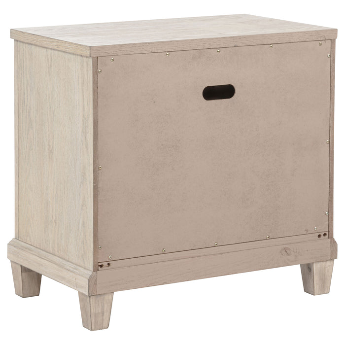 Pembroke 2-drawer Nightstand Bedside Table Washed Oak