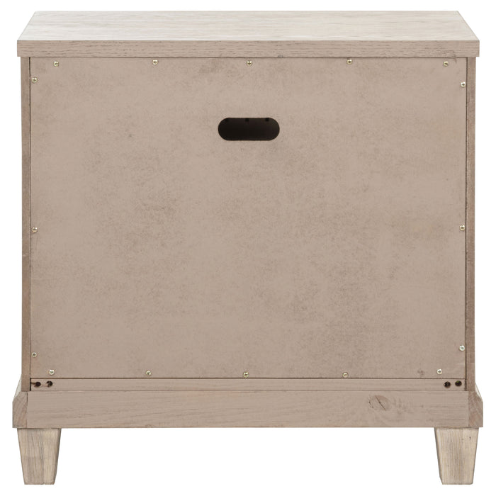 Pembroke 2-drawer Nightstand Bedside Table Washed Oak