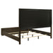 CoasterEveryday Atlas 4-piece Eastern King bedroom set in dark oak with bed, nightstands, and dresser