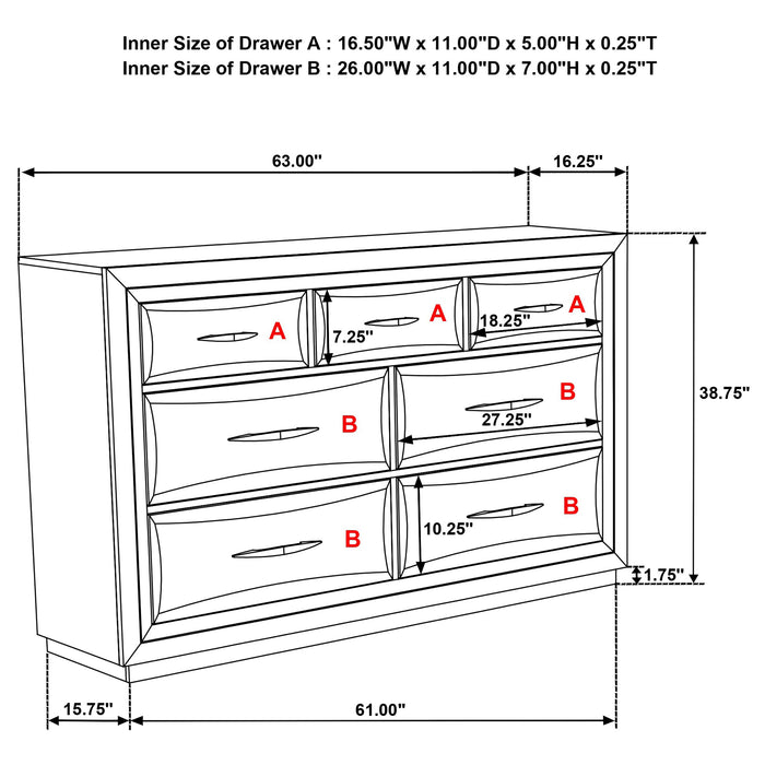 Atlas 4-piece Eastern King Bedroom Set Dark Oak