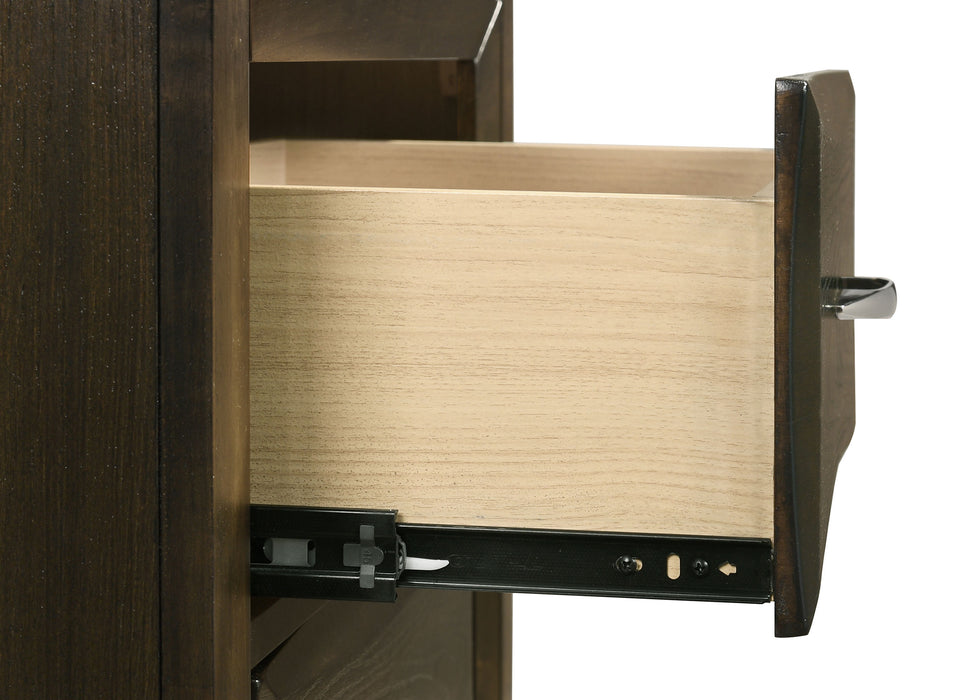 Atlas 2-drawer Bedroom Nightstand Bedside Table Dark Oak