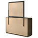 Dark oak Atlas 7-drawer bedroom dresser with matching mirror, wooden furniture piece by CoasterEveryday.