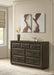 CoasterEveryday Atlas 7-drawer bedroom dresser cabinet in dark oak finish