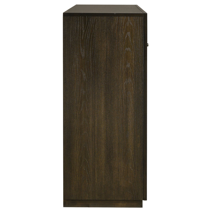 CoasterEveryday Atlas 7-drawer bedroom dresser cabinet in dark oak finish