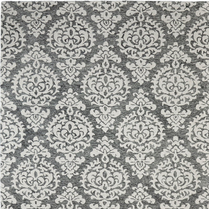 12' X 15' Floral Hand Tufted Area Rug - Gray