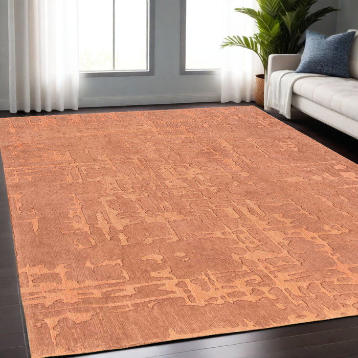 5' x 7' Abstract Non Skid Area Rug - Orange