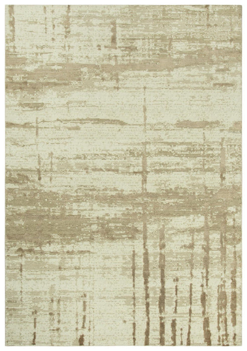 10' X 13' New Zealand Lambs Wool Abstract Hand Carved Handmade Area Rug (747040) - Beige / Ivory / Tan
