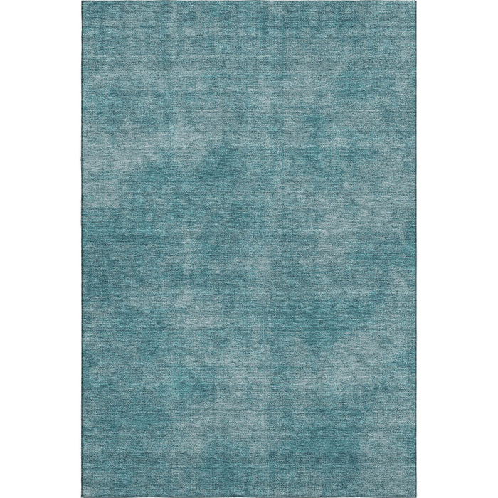 10' X 14' Abstract Washable Area Rug With UV Protection (679983) - Teal / Aqua