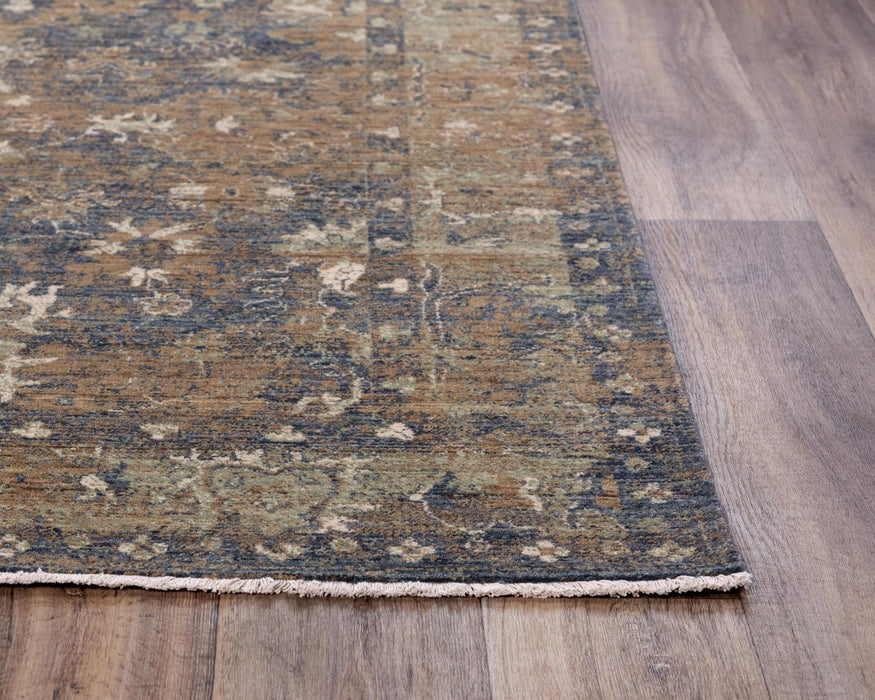 8' X 10' Wool Oriental Hand Carved Handmade Area Rug (747987) - Charcoal / Beige / Ivory