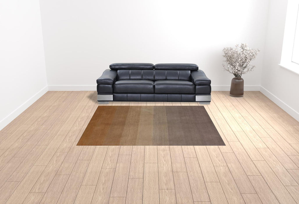 8' x 10' Hand Loomed Area Rug - Gold And Rust
