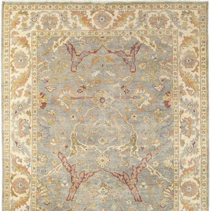 8' X 10' Wool Oriental Hand Knotted Area Rug - Gray And Beige