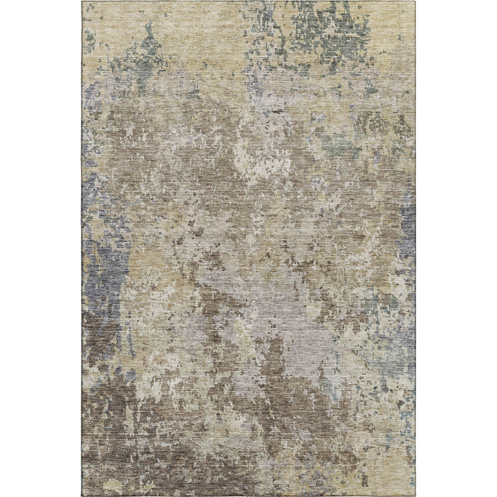 10' X 14' Abstract Washable Area Rug With UV Protection (687955) - Beige / Blue / Gray