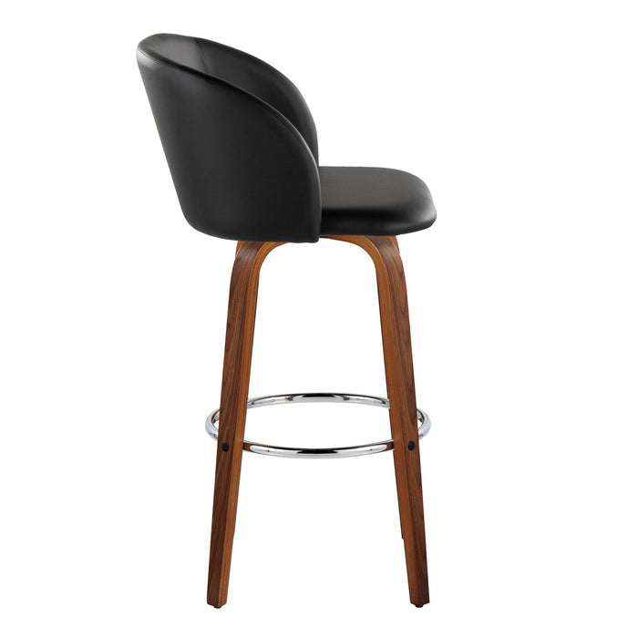 Fran - Fixed-Height Barstool (Set of 2) - Walnut Wood